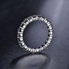 Eternity Wedding Band Ring, Classic Round Cut Stones in 925 Sterling Silver
