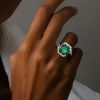 Princess Cut Sterling Silver Bypass Engagement Ring - 3.00 CT Center Stone