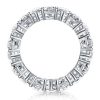 Triple Row Sapphire Eternity Band - Sterling Silver Stackable Ring