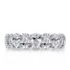 Triple Row Sapphire Eternity Band - Sterling Silver Stackable Ring