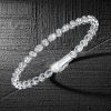 Milgrain Round Cut Cubic Zirconia Tennis Bracelet in Sterling Silver - Wedding & Special Occasion