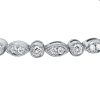 Milgrain Round Cut Cubic Zirconia Tennis Bracelet in Sterling Silver - Wedding & Special Occasion