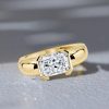 Radiant Cut Engagement Ring in 18K Gold Plated Sterling Silver (1.75 CT. TW.)