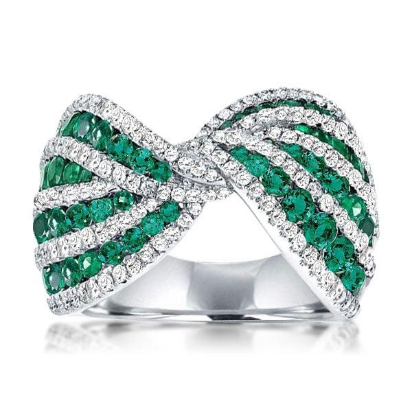 Unique Bowknot Ring in 925 Sterling Silver with 2.00 CT. TW. Stones