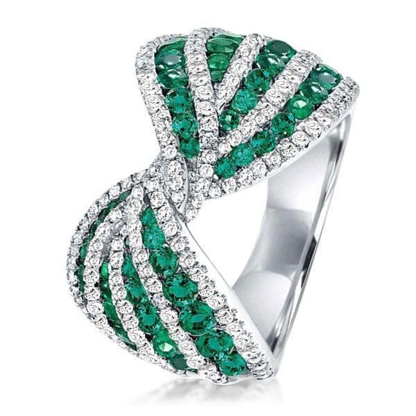 Unique Bowknot Ring in 925 Sterling Silver with 2.00 CT. TW. Stones