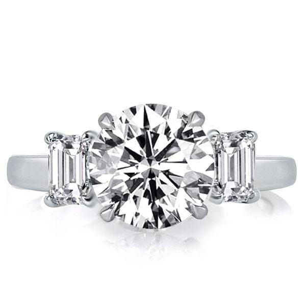 Disney Inspired Engagement Ring, 925 Sterling Silver, 3.33 CT. TW. Stones