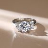 Disney Inspired Engagement Ring, 925 Sterling Silver, 3.33 CT. TW. Stones