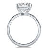 Cushion Cut White Sapphire Engagement Ring in Sterling Silver