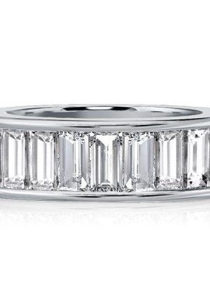 Baguette Cut Eternity Wedding Band - 925 Sterling Silver - 5.29 CT. TW.