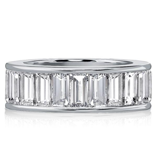 Baguette Cut Eternity Wedding Band - 925 Sterling Silver - 5.29 CT. TW.