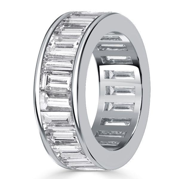 Baguette Cut Eternity Wedding Band - 925 Sterling Silver - 5.29 CT. TW.