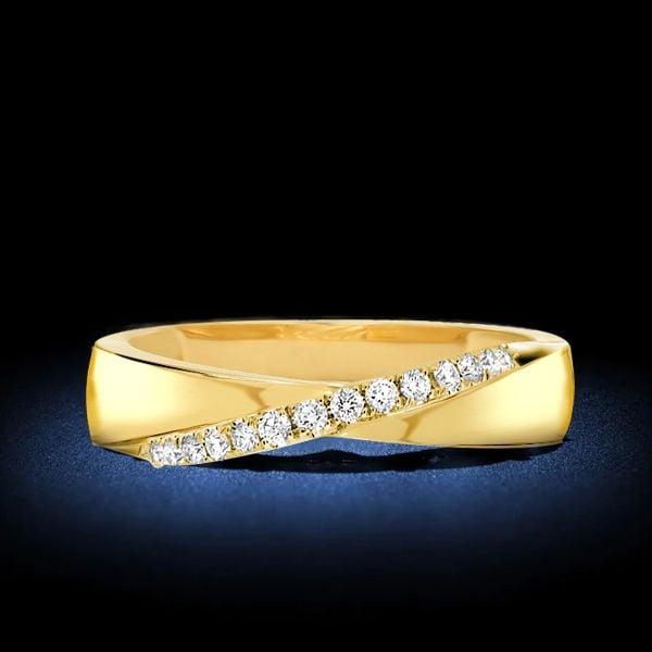 1.25 CT. TW. Round Cut Wedding Band for Women in 18K Gold Plated Sterling Silver
