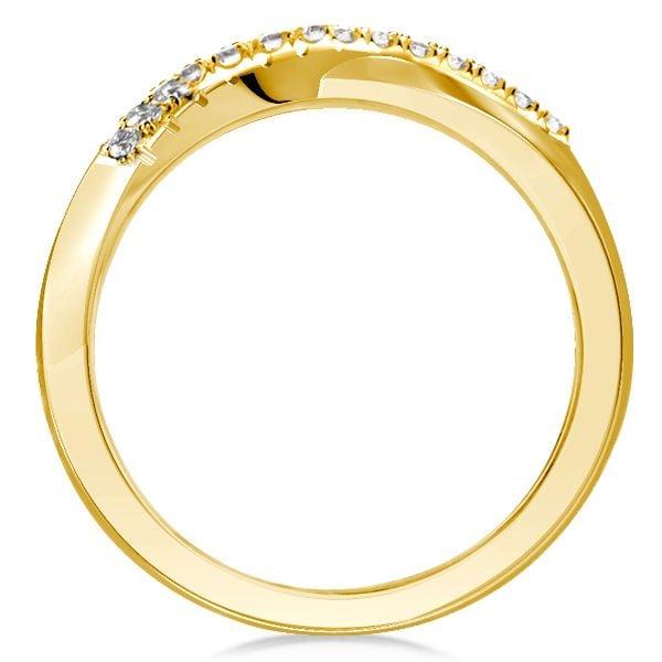 1.25 CT. TW. Round Cut Wedding Band for Women in 18K Gold Plated Sterling Silver