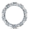 Eternity Pear Created White Sapphire Wedding Band - 925 Sterling Silver