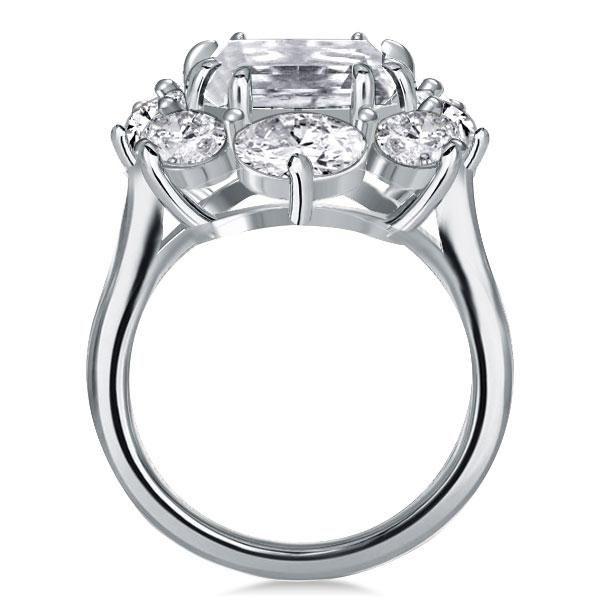 Sterling Silver Flower Design Engagement Ring - 13.48 CT. TW.