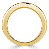 Round & Emerald Cut Half Eternity Wedding Band - 18K Gold Plated Sterling Silver