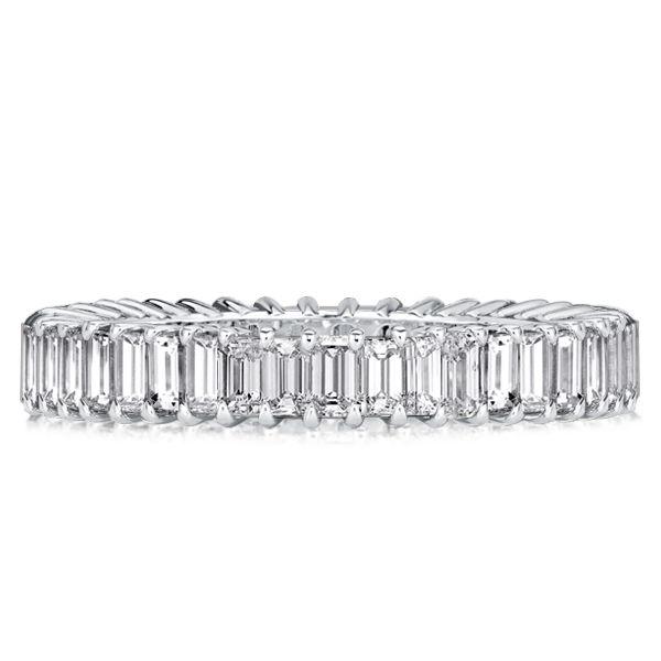 Blue Sapphire Stackable Band Set - Sterling Silver Baguette & Round Cut Rings