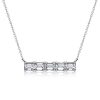 Baguette Cut Bar Necklace in Sterling Silver - Elegant & Minimalist