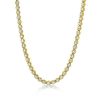 18K Gold Plated Sterling Silver Round Tennis Necklace - Sparkly & Strong