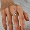 Classic Cushion Cut Solitaire Engagement Ring - 18K Gold Plated Sterling Silver