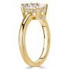 Classic Cushion Cut Solitaire Engagement Ring - 18K Gold Plated Sterling Silver