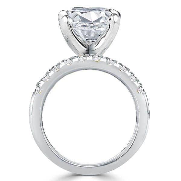 Princess Cut White Sapphire 3-Piece Wedding Ring Set in Rhodium Plated Sterling Silver