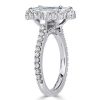 Vintage Style Radiant Cut Halo Engagement Ring for Women in 925 Sterling Silver