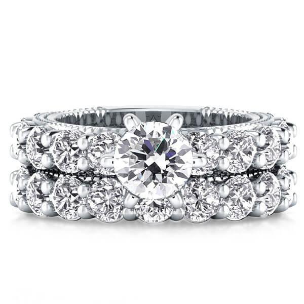 925 Sterling Silver Bridal Ring Set for Women - Single Stone Engagement & Wedding