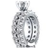 925 Sterling Silver Bridal Ring Set for Women - Single Stone Engagement & Wedding