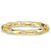 Antique Twist Eternity Wedding Band for Women, 18K Gold Plated Sterling Silver