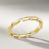 Antique Twist Eternity Wedding Band for Women, 18K Gold Plated Sterling Silver