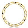 Antique Twist Eternity Wedding Band for Women, 18K Gold Plated Sterling Silver