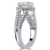 Halo Split Shank Engagement Ring - Sterling Silver, 2.64 CT. TW.