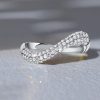 0.58 CT. TW. White Sapphire Pave Anniversary Band in Rhodium-Plated Sterling Silver