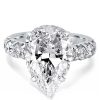 Pear Cut Sterling Silver Engagement Ring - 9 CT Center Stone