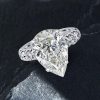 Pear Cut Sterling Silver Engagement Ring - 9 CT Center Stone
