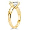 3.00 CT. TW. Asscher Cut White Sapphire Engagement Ring in Rhodium Plated Sterling Silver