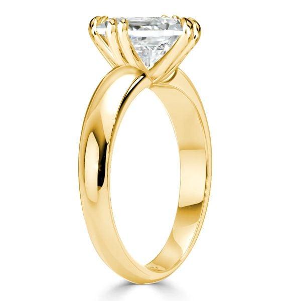 3.00 CT. TW. Asscher Cut White Sapphire Engagement Ring in Rhodium Plated Sterling Silver