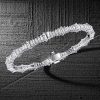 Baguette Cut White Sapphire Tennis Bracelet in 925 Sterling Silver for Women
