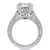 Cathedral Oval Cut Sterling Silver Engagement Ring - 5.81 CT