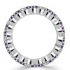 12.50 CTW Baguette Cut Amethyst Multi-Row Eternity Band in Sterling Silver