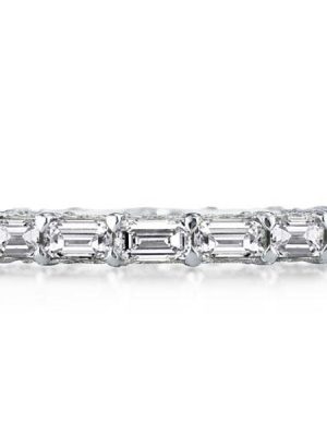 Women's Eternity Baguette Wedding Band in Rhodium-Plated Sterling Silver (4.35 CT. TW.)