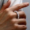 Women's Eternity Baguette Wedding Band in Rhodium-Plated Sterling Silver (4.35 CT. TW.)