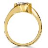 Pear Shaped Solitaire Bypass Engagement Ring | 2.00 CT. TW. | 18K Gold Plated Sterling Silver