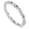 Sterling Silver Twist Eternity Band - 0.45 CTW Simulated Diamonds