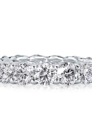 Sterling Silver Eternity U-Prong Wedding Band - Affordable & Elegant