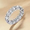 Sterling Silver Eternity U-Prong Wedding Band - Affordable & Elegant
