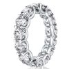 Sterling Silver Eternity U-Prong Wedding Band - Affordable & Elegant