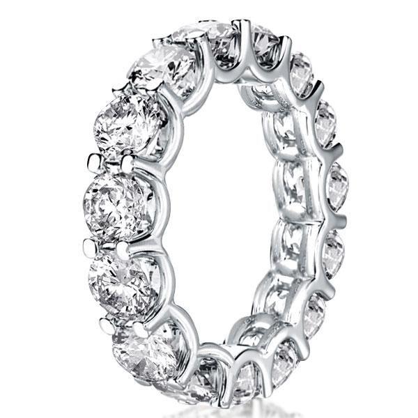 Sterling Silver Eternity U-Prong Wedding Band - Affordable & Elegant