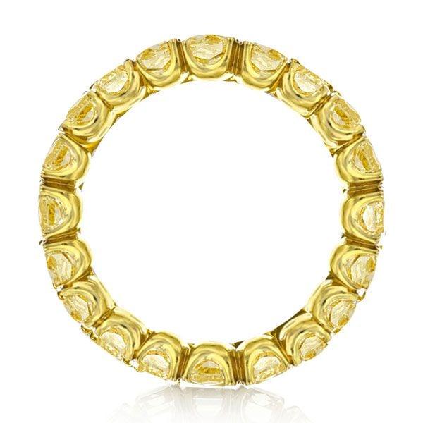 18K Gold Plated Sterling Silver Wedding Band with 4.00 CT. TW. Stones